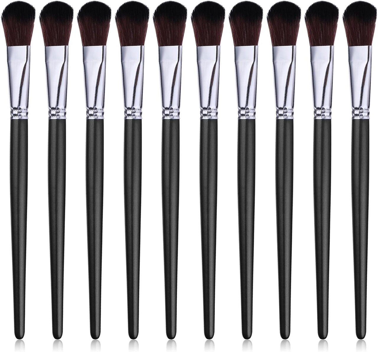 10 Pcs Mop Brush for Acrylic Painting 1 Inch Oval Blending Brushes Artist Paint Brushes for Acrylic Watercolor Oil Painting Face Body Art